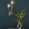 Dar Lighting Dar - Zonda 2 Light Wall Light Brushed Nickel and Crystal