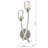 Dar Lighting Dar - Zonda 2 Light Wall Light Brushed Nickel and Crystal