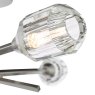 Dar Lighting Dar - Zonda 3 Light Semi-Flush Brushed Nickel and Crystal