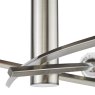 Dar Lighting Dar - Zonda 3 Light Semi-Flush Brushed Nickel and Crystal