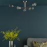 Dar Lighting Dar - Zonda 6 Light Semi-Flush Brushed Nickel and Crystal