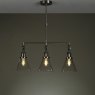 Laura Ashley Lighting Laura Ashley - Isaac 3lt Bar Pendant Satin Nickel Glass