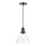 Laura Ashley Laura Ashley - Isaac Pendant Industrial Nickel Glass