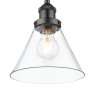 Laura Ashley Laura Ashley - Isaac Pendant Industrial Nickel Glass