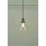 Laura Ashley Laura Ashley - Isaac Pendant Industrial Nickel Glass