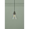 Laura Ashley Laura Ashley - Isaac Pendant Industrial Nickel Glass