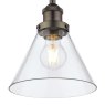 Laura Ashley Lighting Laura Ashley - Isaac Pendant Industrial Nickel Glass