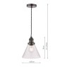 Laura Ashley Lighting Laura Ashley - Isaac Pendant Industrial Nickel Glass