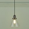 Laura Ashley Lighting Laura Ashley - Isaac Pendant Industrial Nickel Glass