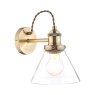 Laura Ashley Laura Ashley - Isaac Wall Light Antique Brass Glass