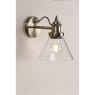 Laura Ashley Laura Ashley - Isaac Wall Light Antique Brass Glass