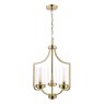 Laura Ashley Laura Ashley - Joseph 3lt Chandelier Antique Brass Glass