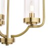 Laura Ashley Laura Ashley - Joseph 3lt Chandelier Antique Brass Glass