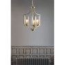 Laura Ashley Laura Ashley - Joseph 3lt Chandelier Antique Brass Glass