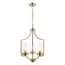 Laura Ashley Lighting Laura Ashley - Joseph 3lt Chandelier Antique Brass Glass