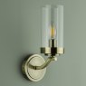 Laura Ashley Laura Ashley - Joseph Wall Light Antique Brass Glass