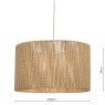 Dar Lighting Dar - Keona Easy Fit Natural String Shade