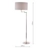 Laura Ashley Laura Ashley - Marlowe Swing Arm Floor Lamp Polished Nickel With Shade