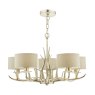 Laura Ashley Laura Ashley - Mulroy 5lt Antler Chandelier Champagne With Shades