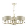 Laura Ashley Laura Ashley - Mulroy 5lt Antler Chandelier Champagne With Shades