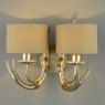 Laura Ashley Laura Ashley - Mulroy Antler 2lt Wall Light Champagne With Shades