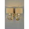 Laura Ashley Laura Ashley - Mulroy Antler 2lt Wall Light Champagne With Shades