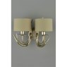 Laura Ashley Laura Ashley - Mulroy Antler 2lt Wall Light Champagne With Shades