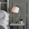 Laura Ashley Laura Ashley - Noah Table Lamp Brushed Chrome with White Shade