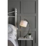 Laura Ashley Laura Ashley - Noah Table Lamp Brushed Chrome with White Shade