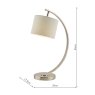 Laura Ashley Laura Ashley - Noah Table Lamp Brushed Chrome with White Shade