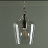 Laura Ashley Laura Ashley - Ockley Pendant Polished Chrome Glass