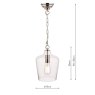 Laura Ashley Laura Ashley - Ockley Pendant Polished Chrome Glass