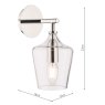 Laura Ashley Laura Ashley - Ockley Wall Light Polished Chrome Glass