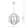 Laura Ashley Laura Ashley - Orbital 3lt Pendant Polished Nickel