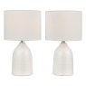 Laura Ashley Laura Ashley - Penny Twin Pack Table Lamp Cream With Shade