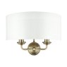 Laura Ashley Laura Ashley - Sorrento 2lt Wall Light Antique Brass With Ivory Shade