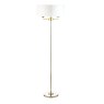 Laura Ashley Laura Ashley - Sorrento 3lt Floor Lamp Antique Brass With Ivory Shade