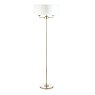 Laura Ashley Laura Ashley - Sorrento 3lt Floor Lamp Antique Brass With Ivory Shade