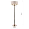 Laura Ashley Laura Ashley - Sorrento 3lt Floor Lamp Antique Brass With Ivory Shade