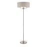 Laura Ashley Laura Ashley - Sorrento 3 Light Floor Lamp Matt Black and Natural With Shade