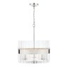 Laura Ashley Laura Ashley - Alexa 3lt Pendant Polished Nickel Glass Rods