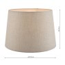 Laura Ashley Laura Ashley - Bacall Linen Shade Silver (14inch)