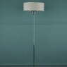 Laura Ashley Laura Ashley - Sorrento 3lt floor Lamp Polished Nickel With Silver Shade