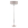 Laura Ashley Laura Ashley - Sorrento 3lt floor Lamp Polished Nickel With Silver Shade