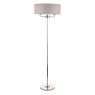 Laura Ashley Laura Ashley - Sorrento 3lt floor Lamp Polished Nickel With Silver Shade