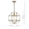 Laura Ashley Laura Ashley - Blackwell Pendant Antique Brass Glass
