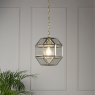 Laura Ashley Laura Ashley - Blackwell Pendant Antique Brass Glass