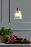 Laura Ashley Laura Ashley - Callaghan Pendant (Antique Brass Ribbed Glass)