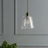 Laura Ashley Laura Ashley - Callaghan Pendant (Antique Brass Ribbed Glass)