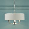 Laura Ashley Laura Ashley - Sorrento 3lt Pendant Polished Nickel With Silver Shade